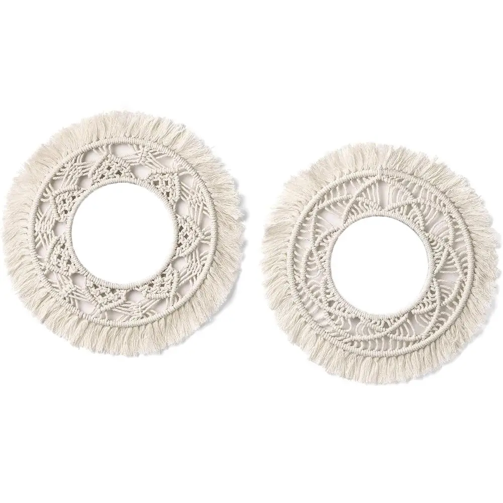 Богемная настенная рамка ручной работы с бахромой макраме фон Рамка для