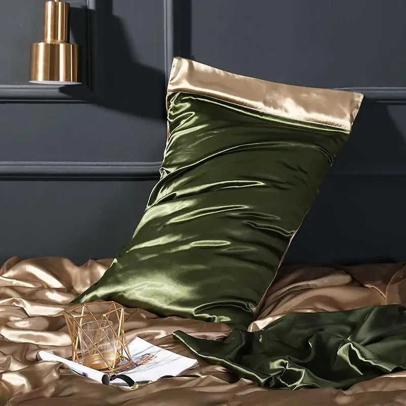 

20 2pcs Multicolor Design Emulation Silk Satin Pillow Case Pillow Cover For Healthy Standard Home Pillow cover 48*74cm #a