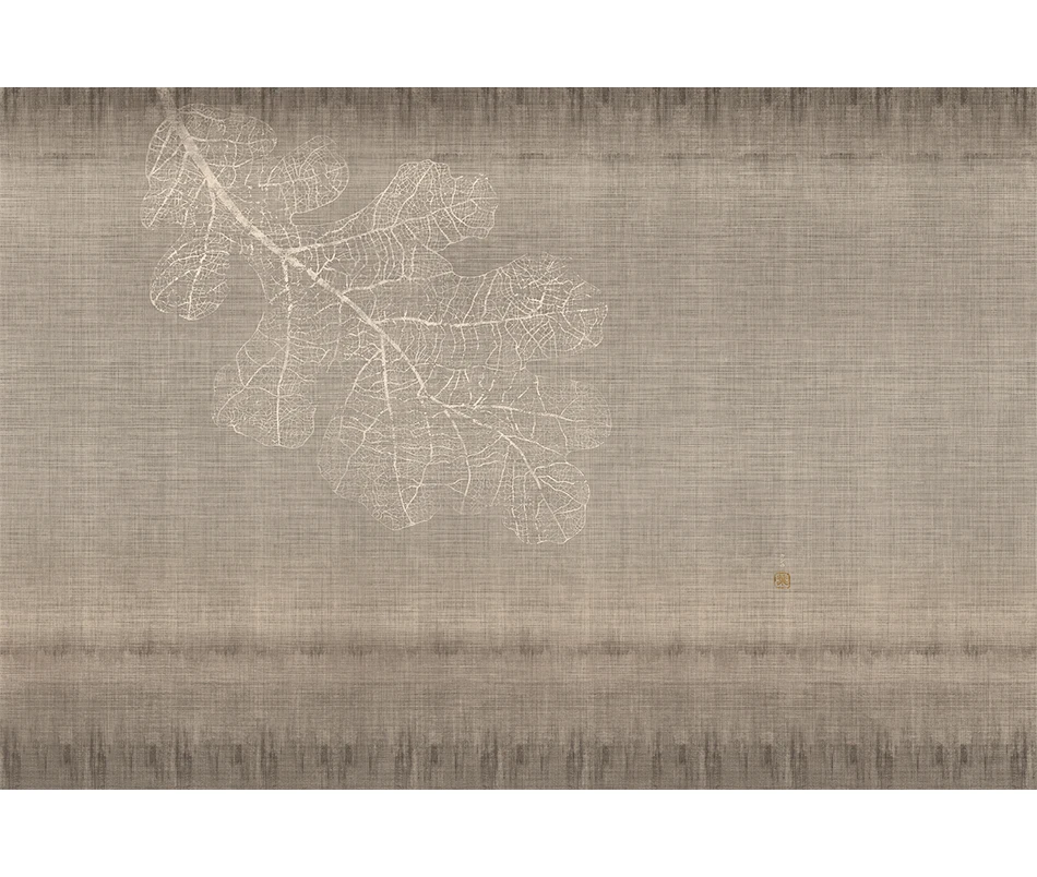 MASAR Original simple color fresco old room living room dining room business background wall wallpaper Oak leaf