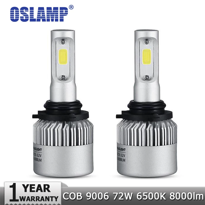 9006 HB4 COB светодиодный автомобилей головной светильник лампы 72W фары для 8000LM 6500K/4300