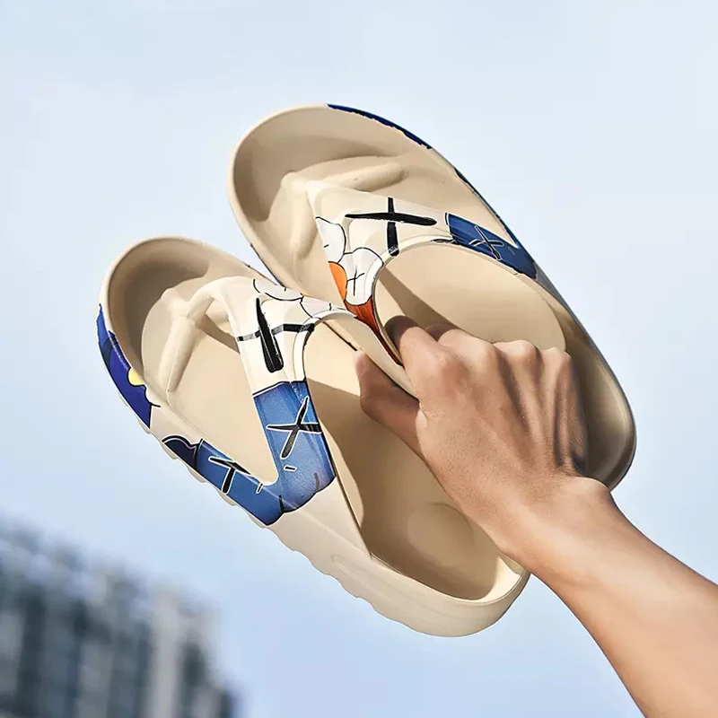 Шлепанцы WEH мужские резиновые летние пляжные тапочки мягкая обувь для душа