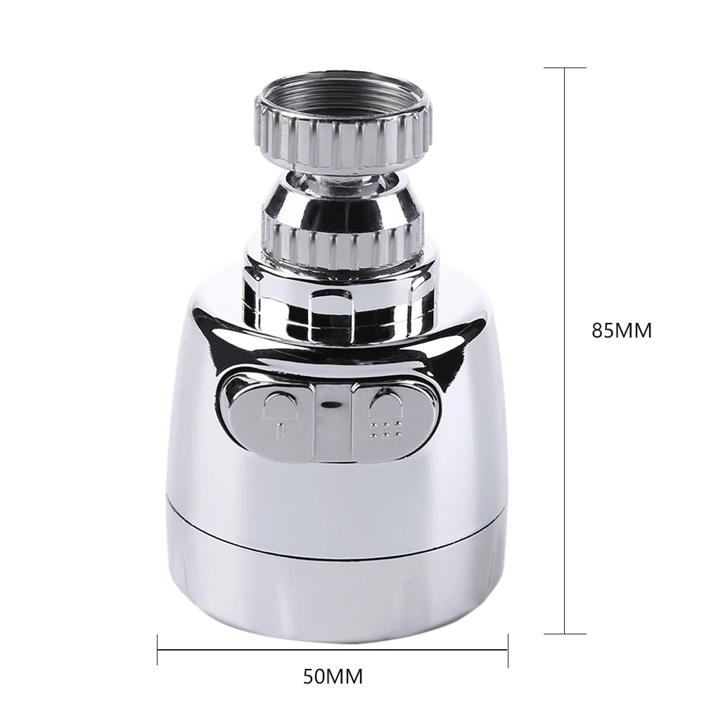 

360 Swivel Faucet Tap Rotatable Bent Water Saving Aerator Diffuser Faucet Nozzle Filter 3 Gear Sprayer Head Thread Faucet Tap