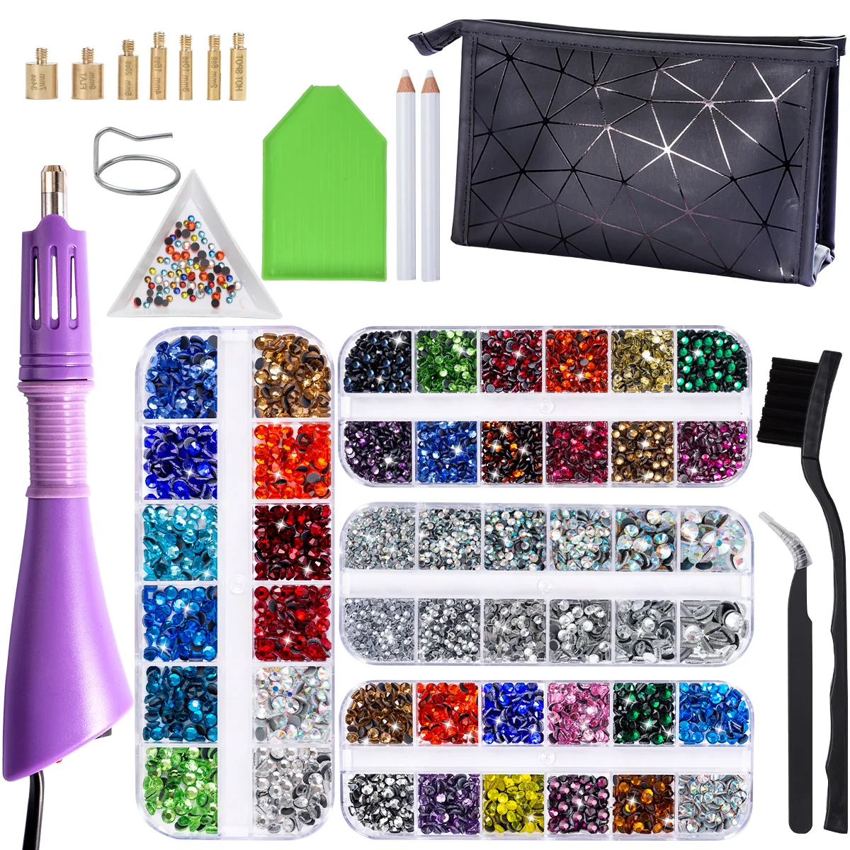 

2000 шт.-9600 шт. Горячая фиксация стразы s набор/EU/AU/UK/US штекер аппликатор для исправления Инструменты Hot Fix хрустальные Стекло Стразы DIY обувь, од...