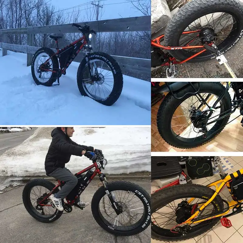 Online USA Lager Steuer Freies 4,0 Fett Reifen Ebike Kit Hinten Bürstenlosen Hub Motor 48V 1000W 20 Inch 26 Zoll Elektrische Bike Conversion Kit