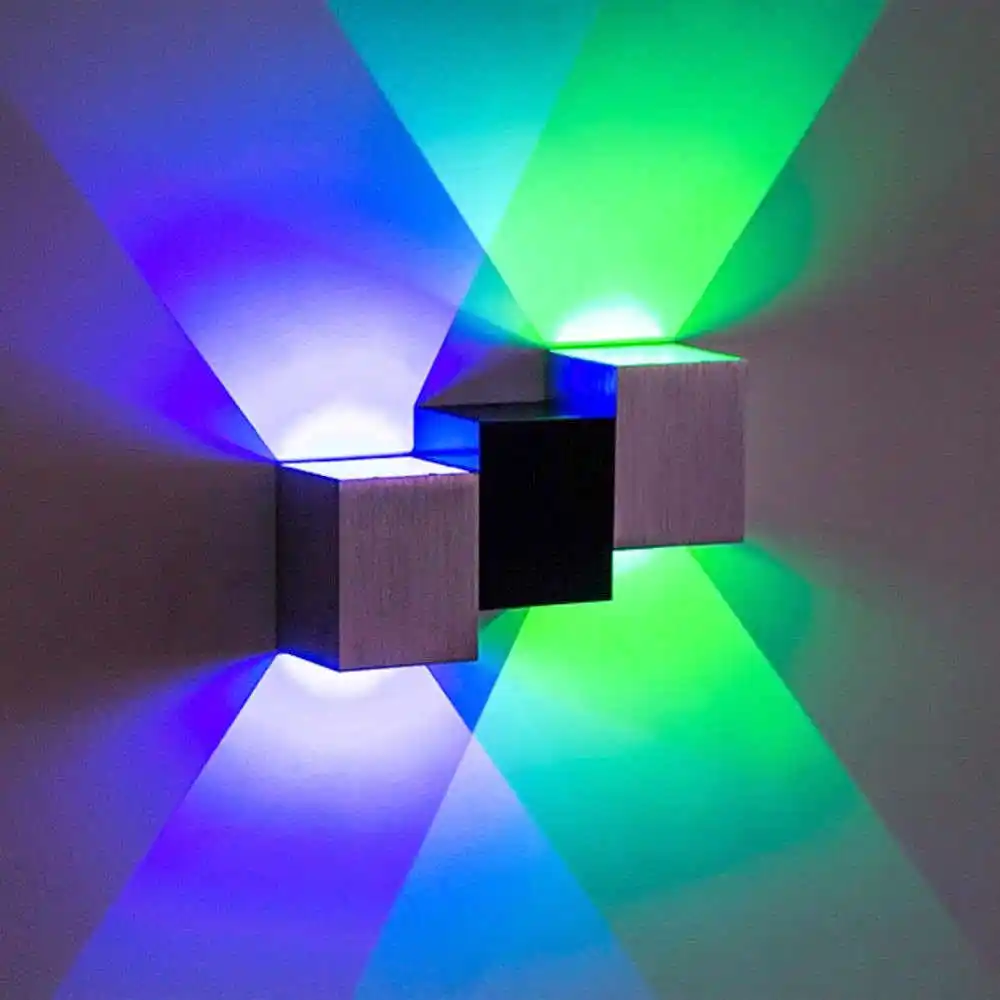 6W LED Wall Lamp Indoor Living Room Bedroom Bedside Background Stair Corridor Decorate Light Aluminum Brushed Black+Silvery | Лампы и
