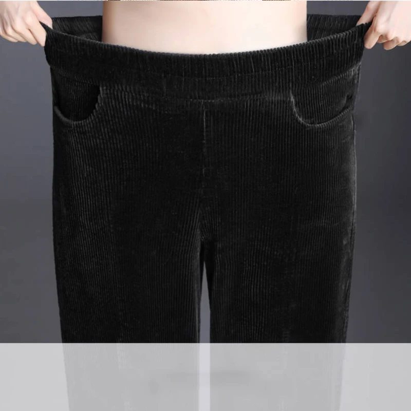 Женские вельветовые леггинсы CHRLEISURE Теплые повседневные с высокой талией для