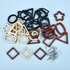 12 шт., Деревянные Подвески с открытой рамкой, ювелирные изделия