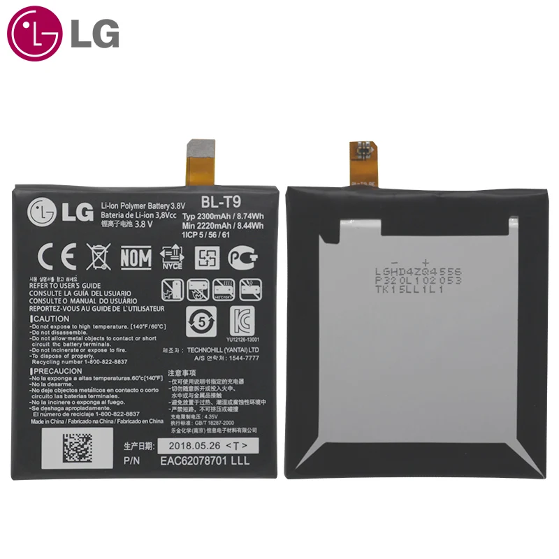 LG оригинальная замена телефон Батарея BL-T9 для LG Nexus 4 5 LG V30 для LG Optimus G Pro LG Leon L50 BL-T5 BL-T34 BL-48TH BL-41ZH