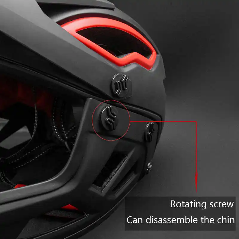 

Adult Men Bike Helmet Full Face Cross Country Bike Helmet Chin Detachable Bike Helmet Cap Cascos Ciclismo