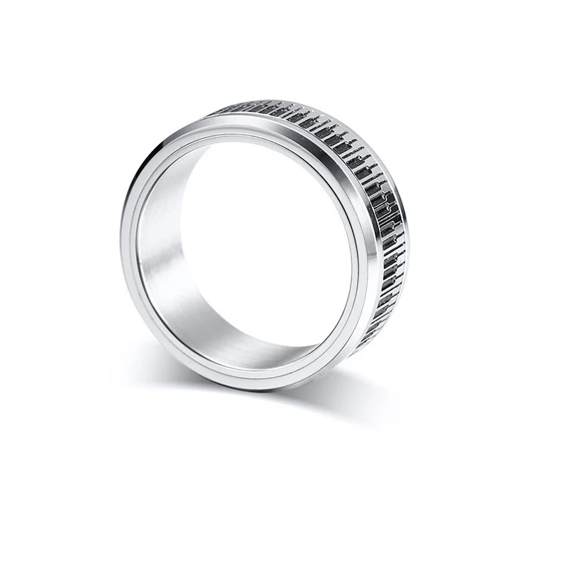 8 мм крутая нержавеющая сталь вращающееся мужское кольцо прядильная цепь