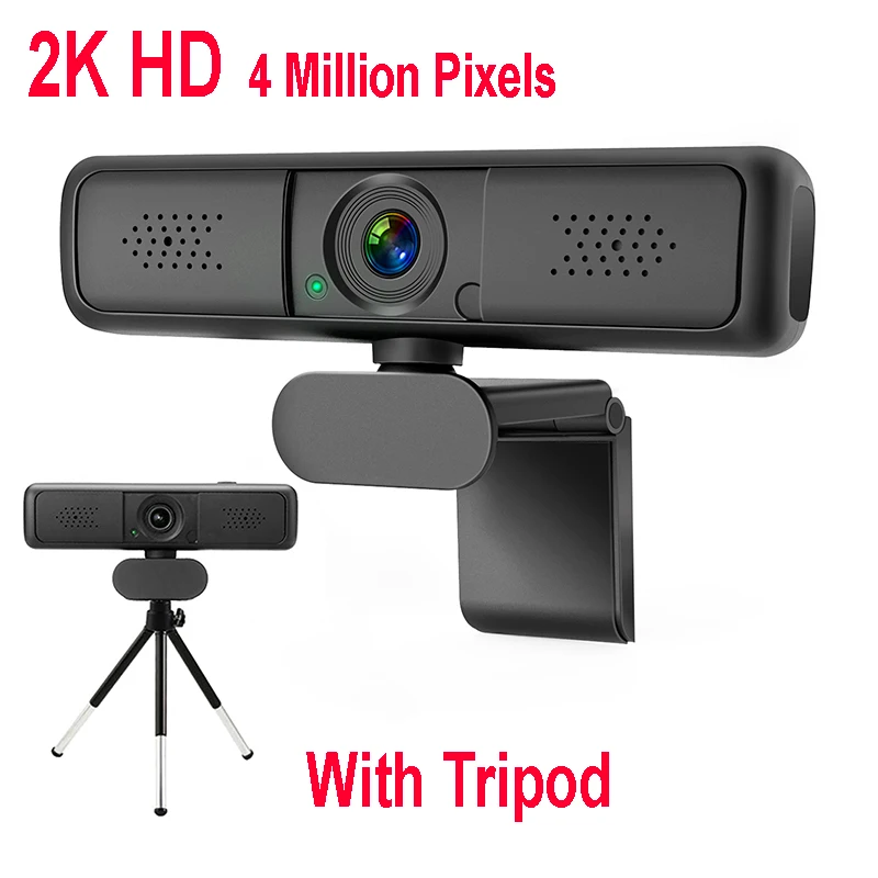 

Веб-камера QHD 2K с автофокусом, 4 миллиона пикселей, с микрофоном, 1080P