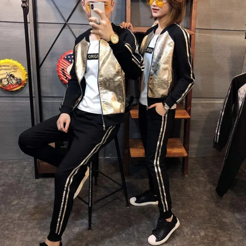 Костюм спортивный мужской с длинным рукавом приталенный пиджак брюки в полоску