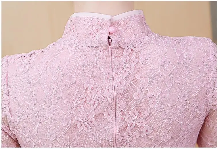 aodai cheongsam Восточная одежда кружевное платье ao dai короткое Кружевное платье для женщин вьетнамское платье Ципао китайское платье