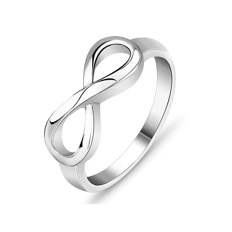 Infinite Новинка, модное кольцо, любовь, сердце, корона, цветок, кольца на палец, прозрачный CZ, подходит для женщин, Свадебный бренд, ювелирное изделие, подарок, Прямая поставка - Цвет основного камня: Infinite