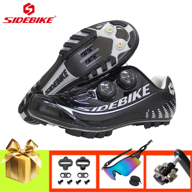 SIDEBIKE Cycling Senakers Men Women Ultra-light Breathable Carbon Fiber Mountain Bike Shoes Self-locking Racing Bicycle Mtb Shoe