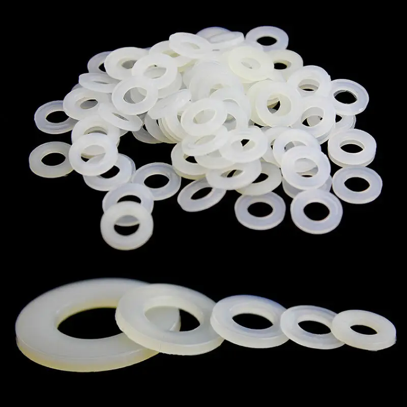 M2 M2.5 M3 M4 M5 M6 M8 M10 M12 M14 M16 M18 M20 White plastic screw nylon washer 50pcs | Обустройство дома