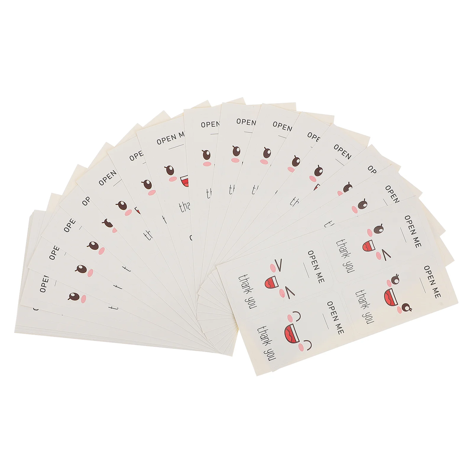 

100pcs Adhesive Sealing Stickers Gift Box Stickers Rectangular Stickers