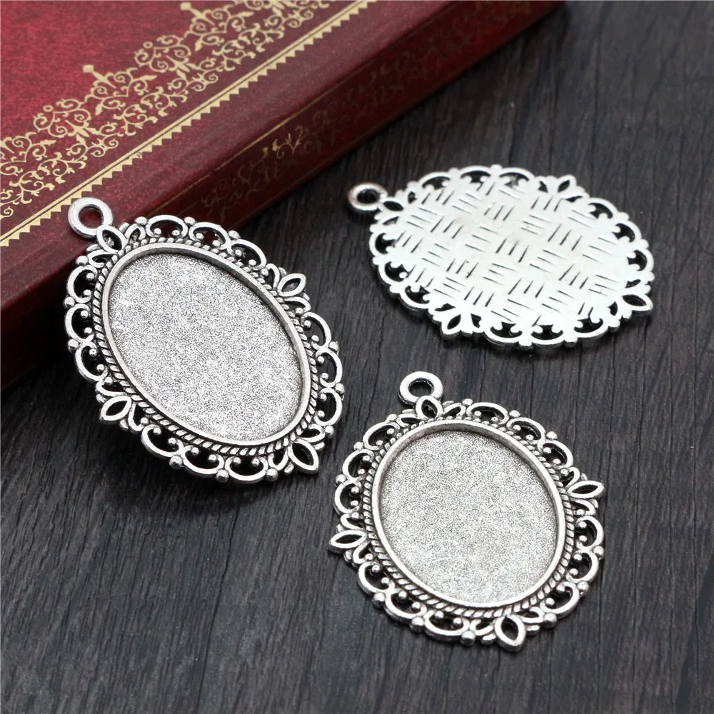 10pcs 18x25mm Inner Size 7 Colors Vintage Style Cameo Cabochon Base Setting Pendant necklace findings | Украшения и аксессуары
