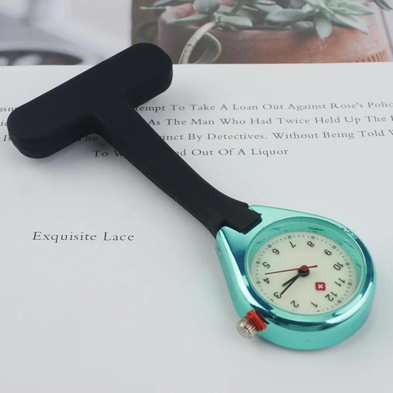 Простые медицинские силиконовые светящиеся карманные часы для медсестер