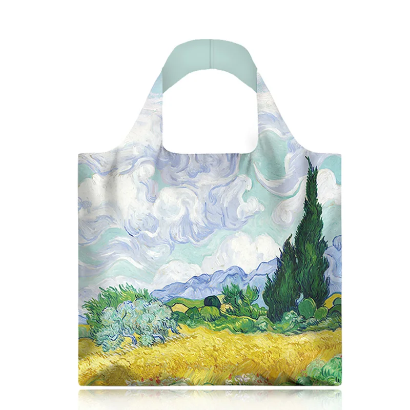 Картина маслом тряпичным мешком Водонепроницаемый сумка для покупок женские