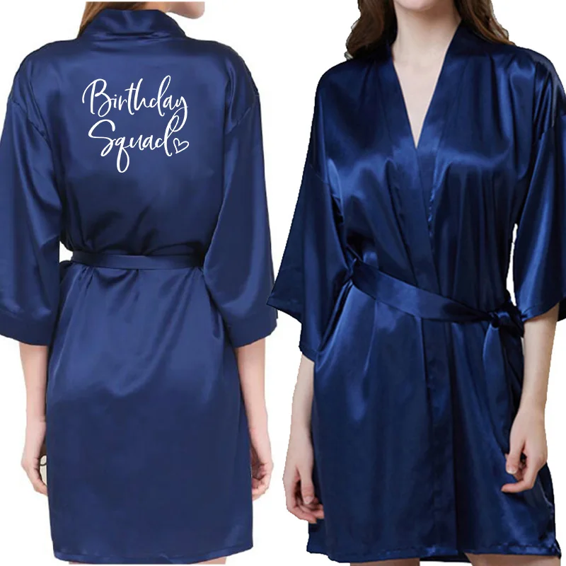 

Bridal Party Wedding Satin Robe Birthday Party Robe satin Birthday girl gift kimono robes