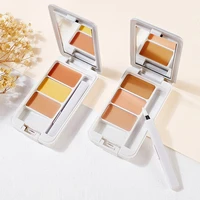 3 color concealer cream palette face makeup contour foundation full cover dark circles acne marks freckles cosmetics waterproof