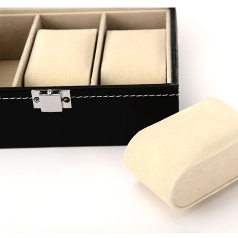 

High Quality 3 Grids Watch Box Watch Case Holder Organizer Storage Box For Quartz Watches Jewelry Boxes Display Best Gift