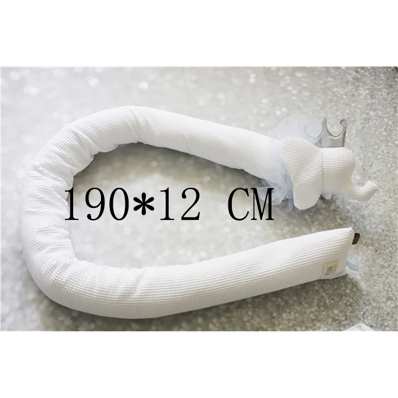 

Baby Bed Bumper 190cm Infant Swan Pillow Pads Bedding Newborn Kids Room Decoration Toys Cotton Baby Crib Protection Crib Fence