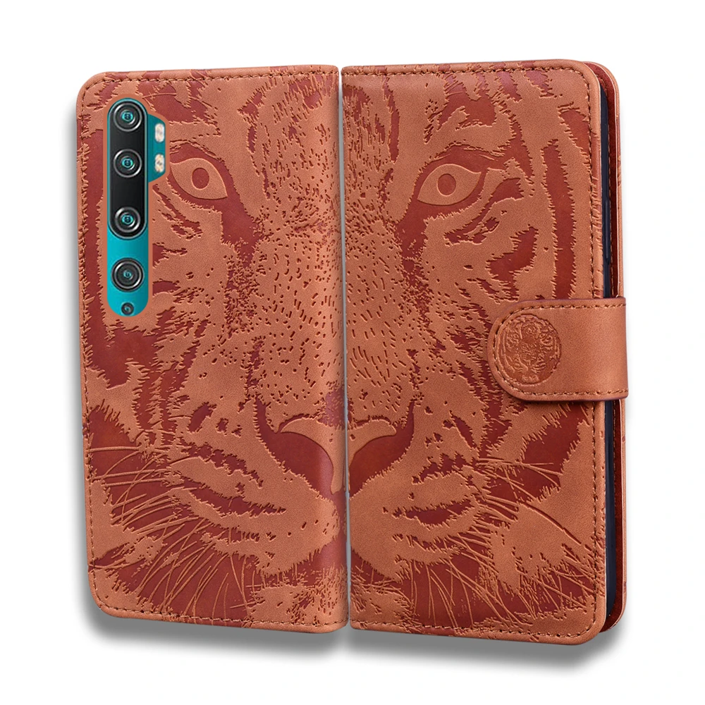 

Tiger Wallet Leather Case For Xiaomi Note 10 9T CC9 Pro 9 10 Lite A3 CC9E Cover Luxury Quality Flip Cases