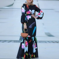 new muslim malaysia eid mubarak indonesian dress long skirt fashion printed ethnic african women skirt islamic turkey dubai robe