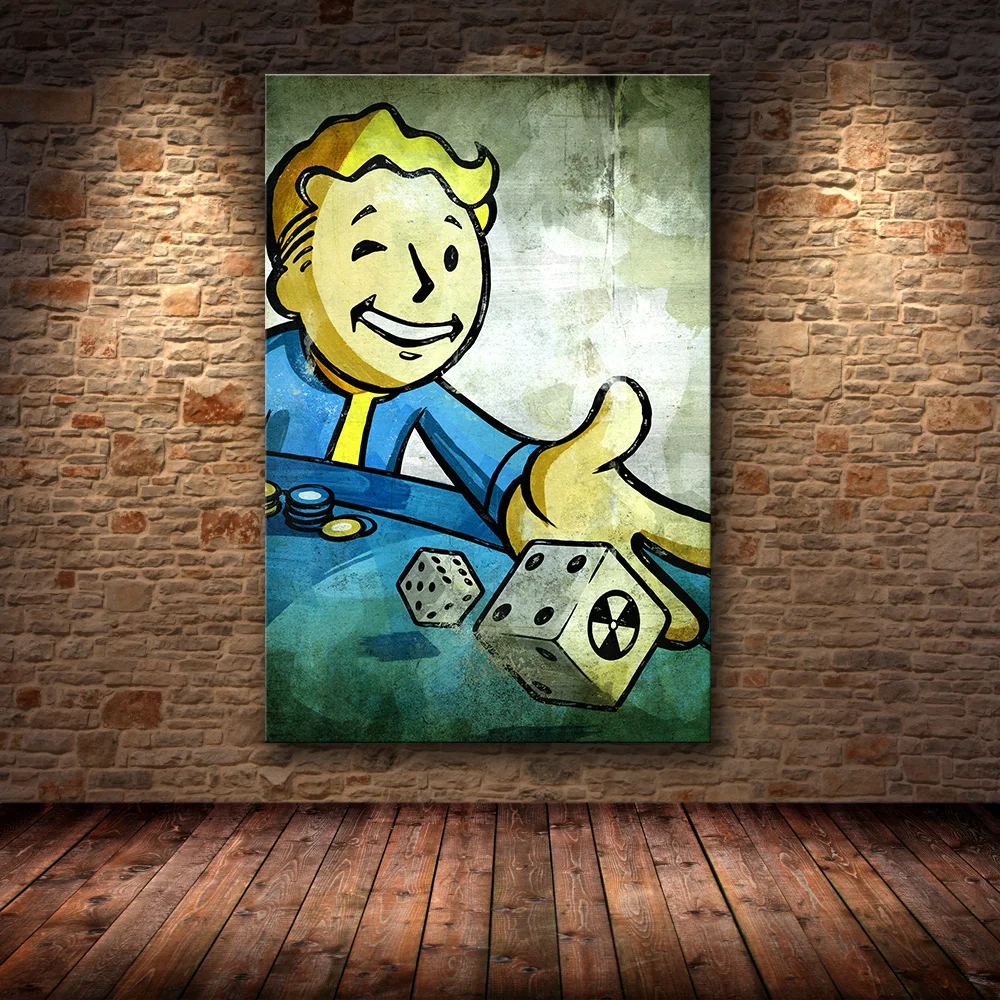 

Fallout 3 4 Game Poster Wall Art Canvas Poster And Print Canvas Decorative Picture For Bedroom Drawing core Wall stickers