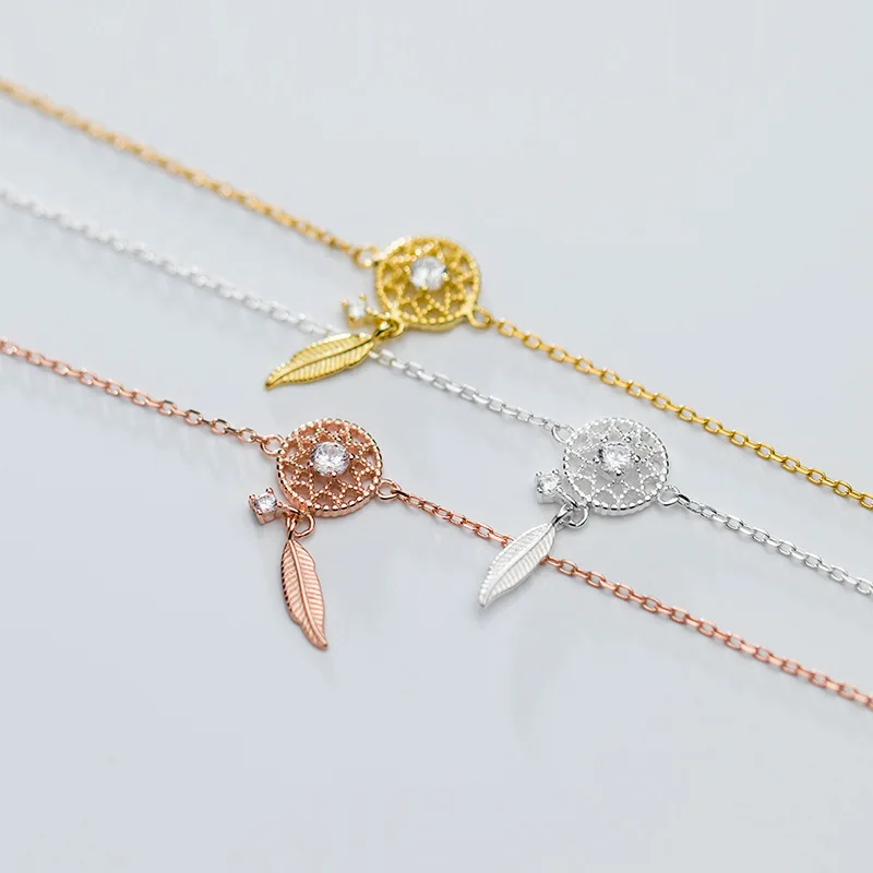 Женский браслет небольшой свежий полый сетчатый Браслет с листьями | Украшения и