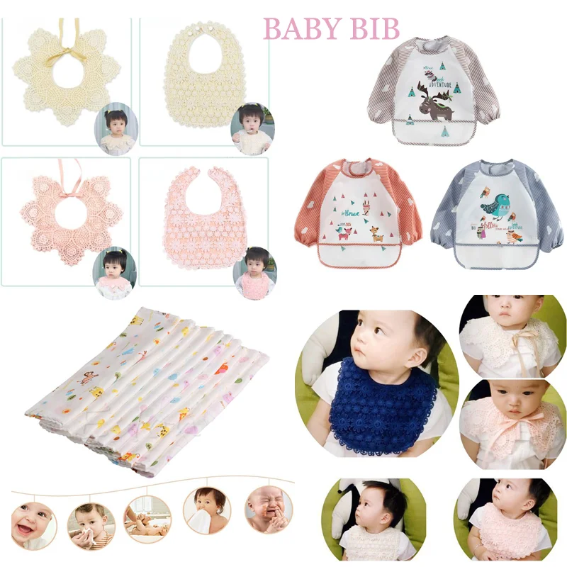 

New Baby Kids Toddler Long Sleeve Waterproof Art Smock Feeding Bib Apron Pocket with Pocket Child Apron Smock