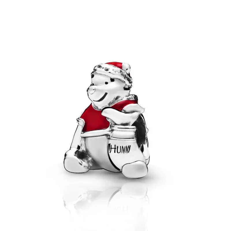 Новинка зимы 2019 серебряные бусины 925 пробы снеговик Рождественская шапка