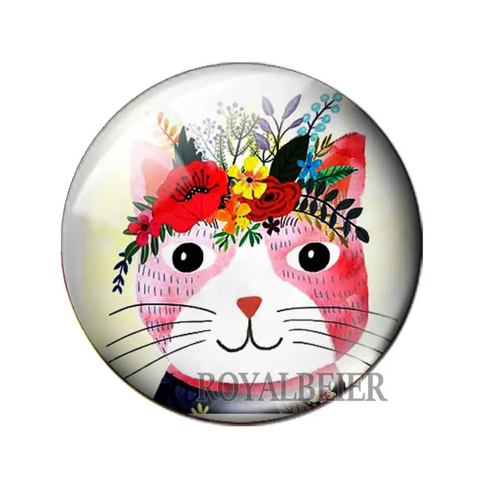 12 мм/16 мм/18 мм/25 мм/30 мм с кошачьим рисунком сделай сам стеклянная деталь жаждущая