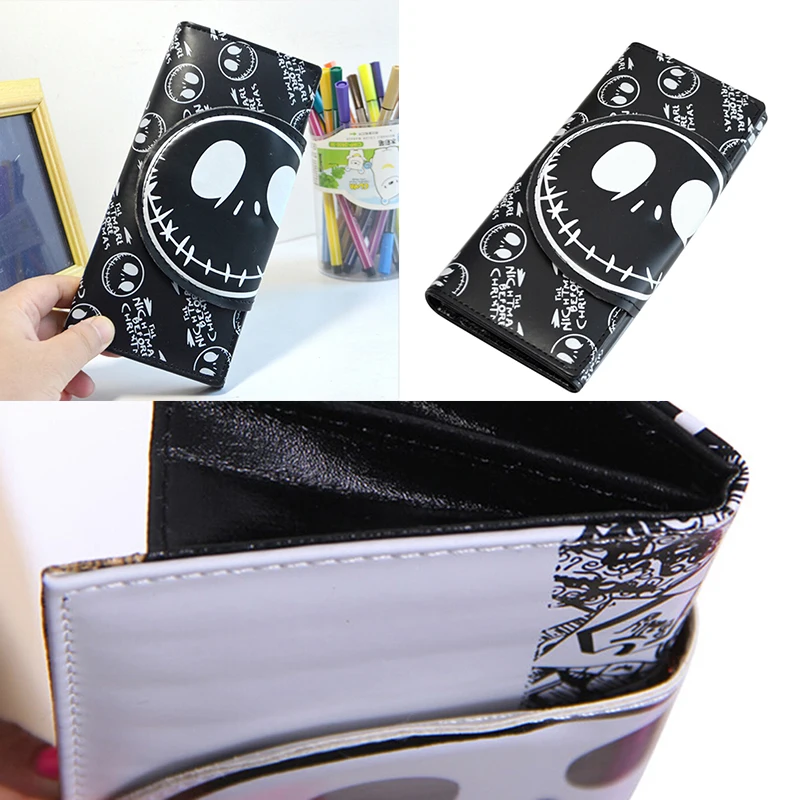 1 шт. Длинный кошелек клатч из искусственной кожи с черепом держатель для карт
