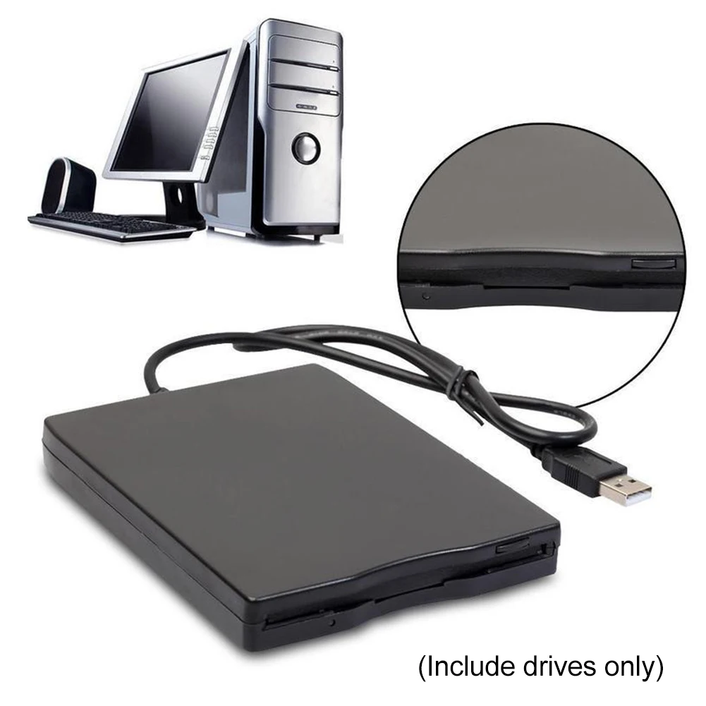 plug and play black plastic usb interface laptop pc computer accessories floppy drive 1 44m fdd durable external disk home free global shipping