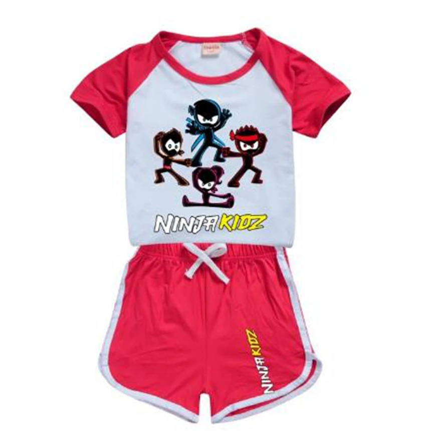 NINJA KIDZ 100-170 новинка футболка шорты Повседневный Спортивный костюм Детская