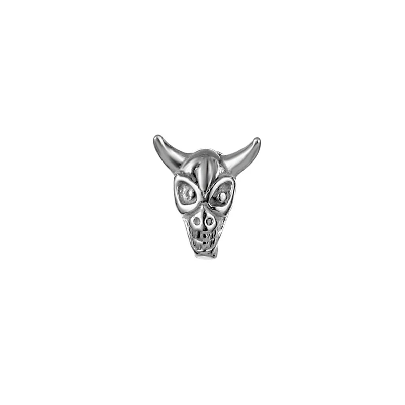 

Vintage Stainless Steel Goat-Head Clip Earrings Mini Animal Ear Studs For Women Men Punk Earrings Charm Party Jewelry Statement