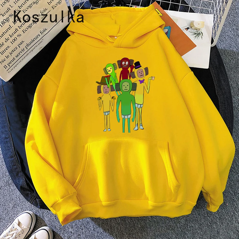 

Cartoon Green Brush Print Sweatshirt Women Unisex Autumn Fleece The boys Hoody Pocket Clothes Fashion Casual Harajuku Swetshirt