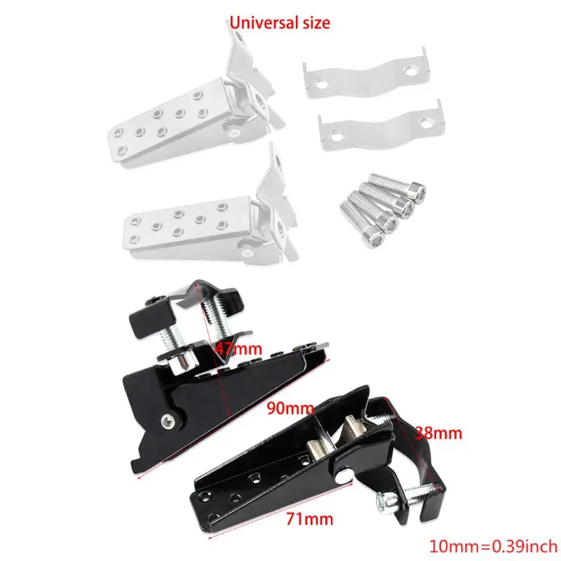 Высококачественные черные стальные детали для мотоцикла подножки складные