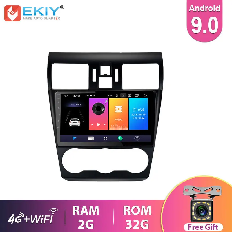 EKIY 9 ''IPS автомобильное мультимедийное радио авто Android 0 для Subaru Forester XV WRX 2012 2017