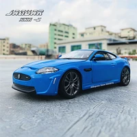 bburago 124 jaguar xkr s blue roadster simulation alloy car die casting model crafts decoration collection toy tools gift