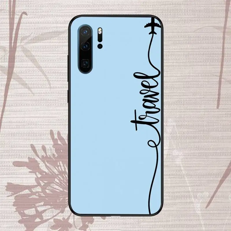 

World Map Travel Phone Case For Huawei P20 P30 P40 lite Pro P Smart 2019 Mate 10 20 Lite Pro Nova 5t