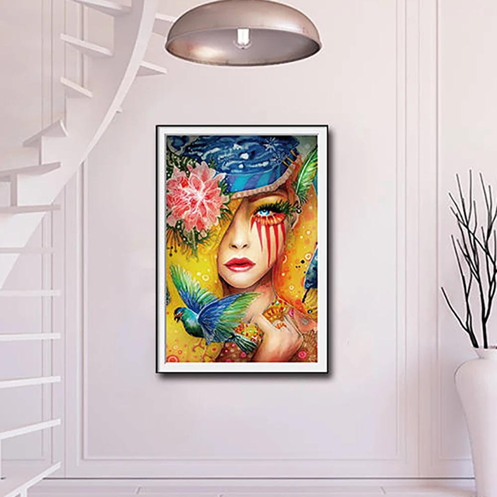 Абстрактный плач девушка картина маслом на холсте Современные слезы печать