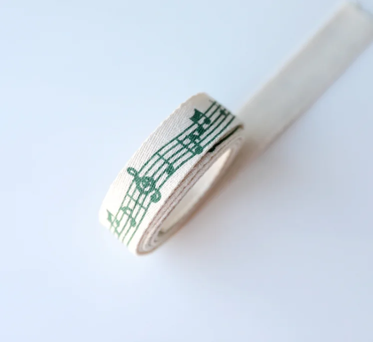 Хлопковая кружевная отделка в виде музыкальной ноты черного и зеленого цвета 2