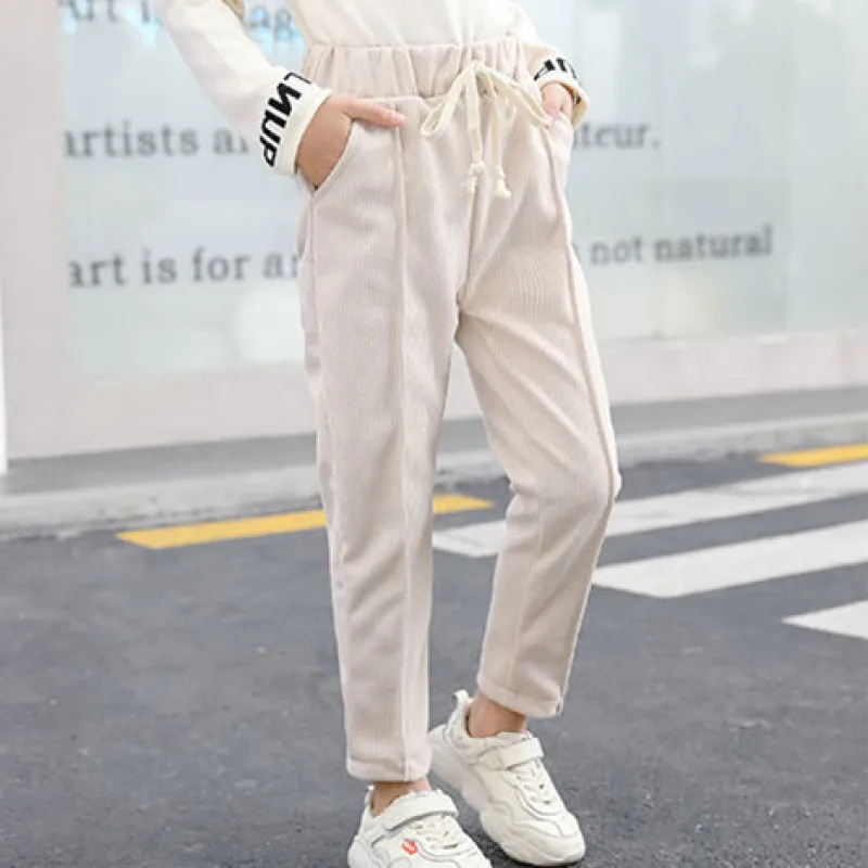 HziriP/Коллекция 2020 года сезон зима весна повседневные брюки для девочек теплые из