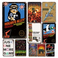 personalized gamer room decor metal poster tin sign vintage game poster metal plate retro man cave living room home decor plaque