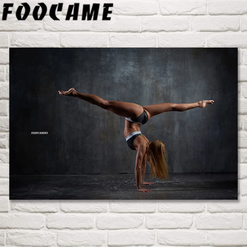 Foocome Йога фитнес-модель спортивные женские упражнения гимнастика тренажерные