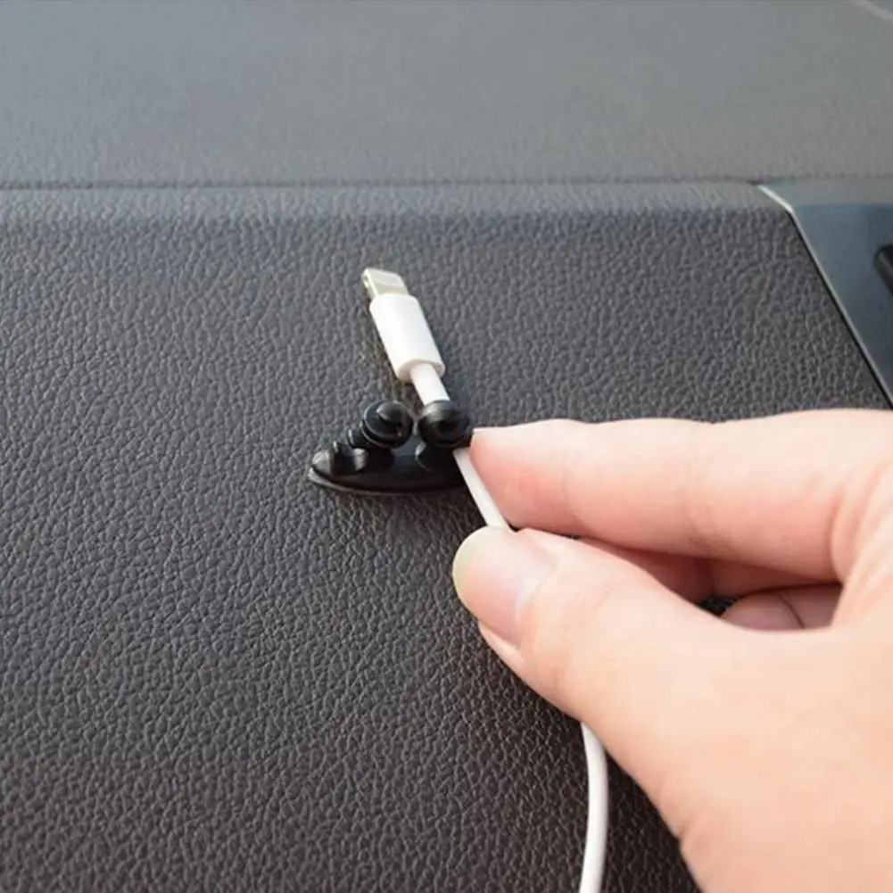 

8pcs Self Adhesive Car Wire Clips Cord Earphone USB Cable Clamp Holder Organizer Upgraded Multifunctional Buried Wire Clamp